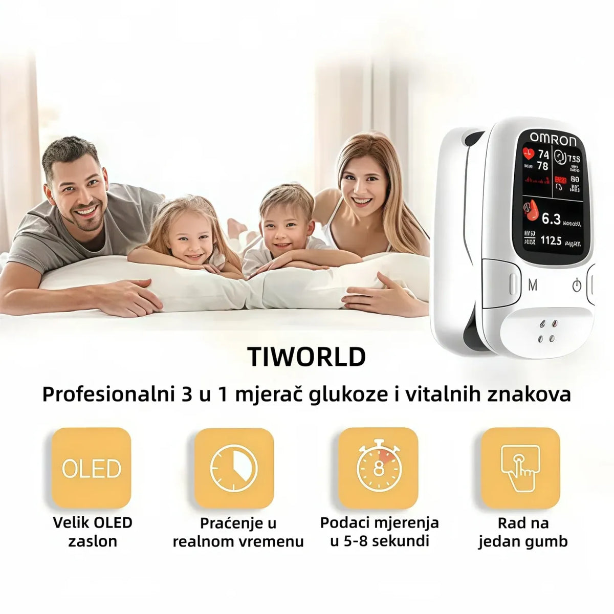 🔥Još uvijek bockate iglu kako biste izmjerili šećer u krvi? Novi proizvod za 2026.! Omron™ neinvazivni mjerač glukoze u krvi – Nije potrebna igla, brzo, pouzdano i točno mjerenje.