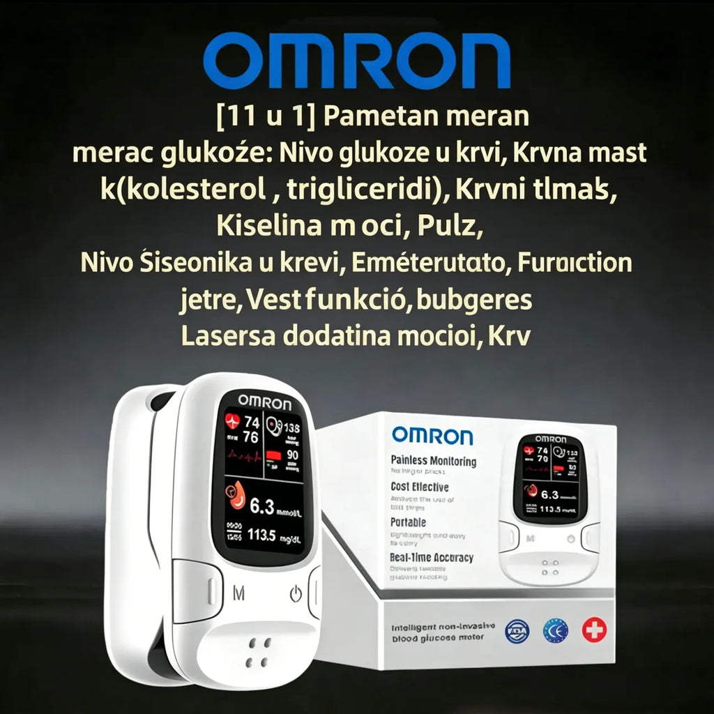 🔥Još uvijek bockate iglu kako biste izmjerili šećer u krvi? Novi proizvod za 2026.! Omron™ neinvazivni mjerač glukoze u krvi – Nije potrebna igla, brzo, pouzdano i točno mjerenje.